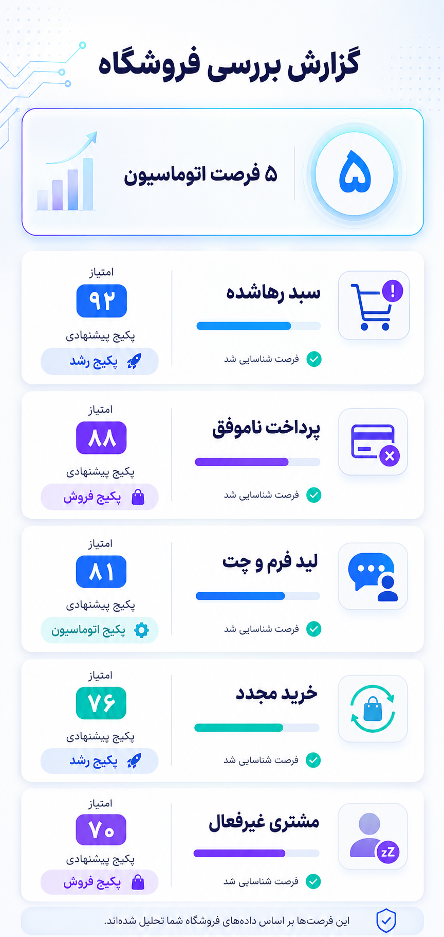 گزارش بررسی فروشگاه